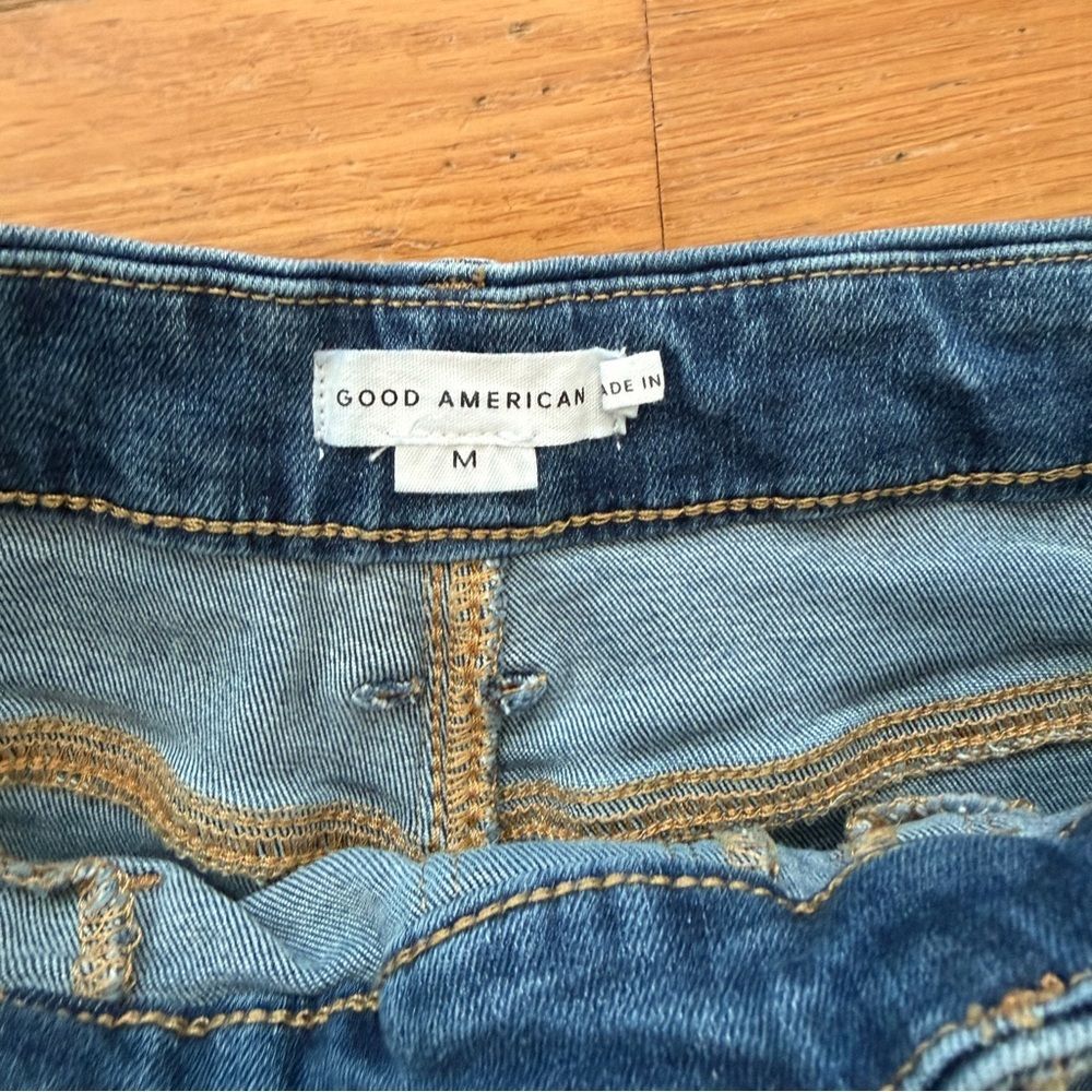 Good American Pull On Straight Power Stretch Jeans Size M Good Legs - Picture 7 of 14